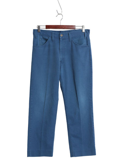 70s USA製 ★ リーバイス 517 BIG E スタプレ パンツ メンズ 32 28 ヴィンテージ カツラギ スラックス ストレート 42タロン ノータック 青