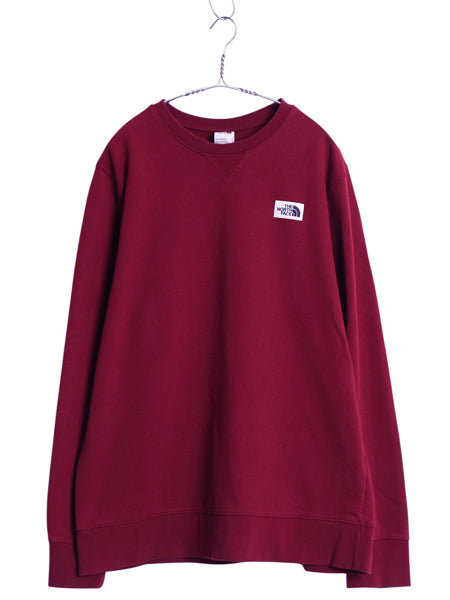 ノースフェイス ワンポイント ロゴ 刺繍 スウェット メンズ XL / 古着 アウトドア 前V トレーナー クルーネック 裏起毛 薄手 大きいサイズ