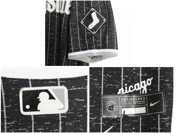 ホワイトソックス マイケル ジョーダン ベースボール シャツ メンズ XL MLB オフィシャル ナイキ ユニフォーム スウッシュ 大きいサイズ 黒