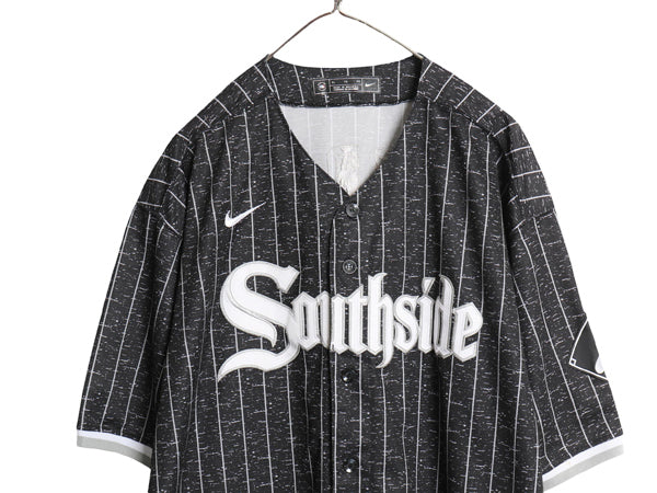 ホワイトソックス マイケル ジョーダン ベースボール シャツ メンズ XL MLB オフィシャル ナイキ ユニフォーム スウッシュ 大きいサイズ 黒