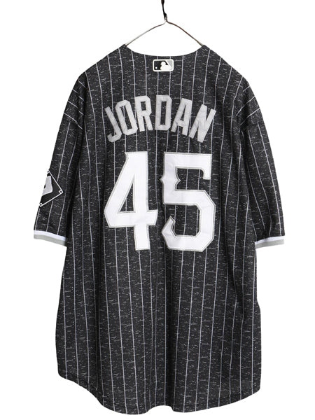 ホワイトソックス マイケル ジョーダン ベースボール シャツ メンズ XL MLB オフィシャル ナイキ ユニフォーム スウッシュ 大きいサイズ 黒