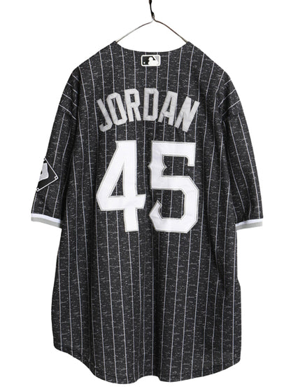 ホワイトソックス マイケル ジョーダン ベースボール シャツ メンズ XL MLB オフィシャル ナイキ ユニフォーム スウッシュ 大きいサイズ 黒