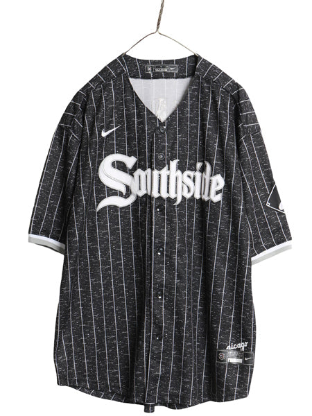 ホワイトソックス マイケル ジョーダン ベースボール シャツ メンズ XL MLB オフィシャル ナイキ ユニフォーム スウッシュ 大きいサイズ 黒
