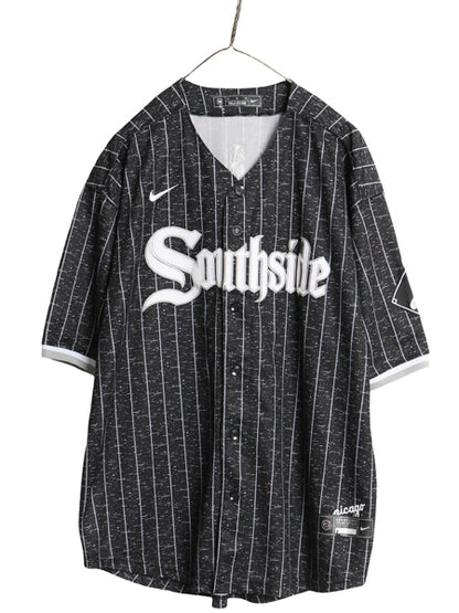 ホワイトソックス マイケル ジョーダン ベースボール シャツ メンズ XL MLB オフィシャル ナイキ ユニフォーム スウッシュ 大きいサイズ 黒