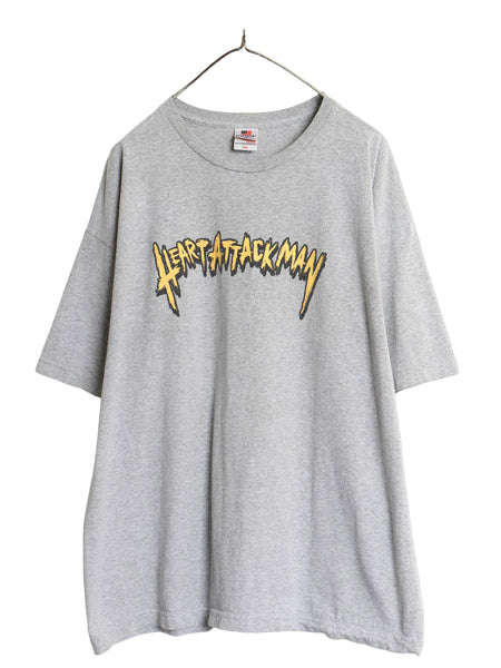 00s USA製 アート イラスト プリント Tシャツ メンズ 2XL オールド ケルベロス オオカミ ドッグ アニマル グラフィック 両面 大きいサイズ