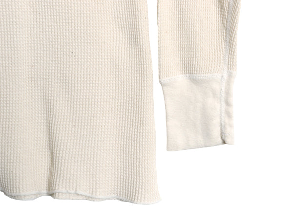 80s USA製 長袖 サーマル Tシャツ メンズ XL 小さめ / 古着 ヴィンテージ ロンT ワッフル 無地 カットソー インナー ストレッチ ナチュラル