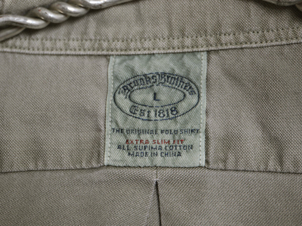 ブルックスブラザーズ 長袖 ボタンダウン シャツ メンズ L 長袖シャツ スーピマ コットン オックスフォード シンプル ワンポイント スリム