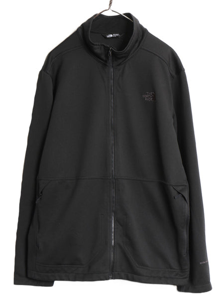 US企画 ノースフェイス APEX ソフトシェル ジャケット メンズ XL / アウトドア フルジップ 裏 フリース ストレッチ ブラック 大きいサイズ