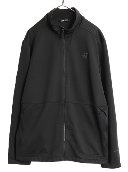 US企画 ノースフェイス APEX ソフトシェル ジャケット メンズ XL / アウトドア フルジップ 裏 フリース ストレッチ ブラック 大きいサイズ