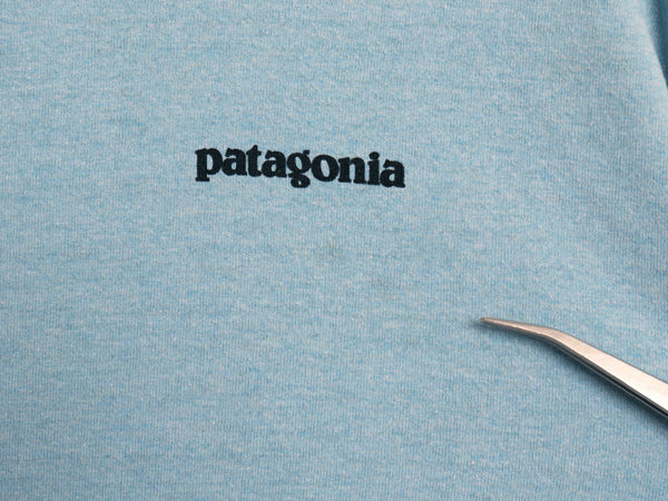 パタゴニア 両面 プリント 半袖 Tシャツ メンズ L / 19年製 アウトドア P6 ボックスロゴ バックプリント クルーネック カットソー シンプル