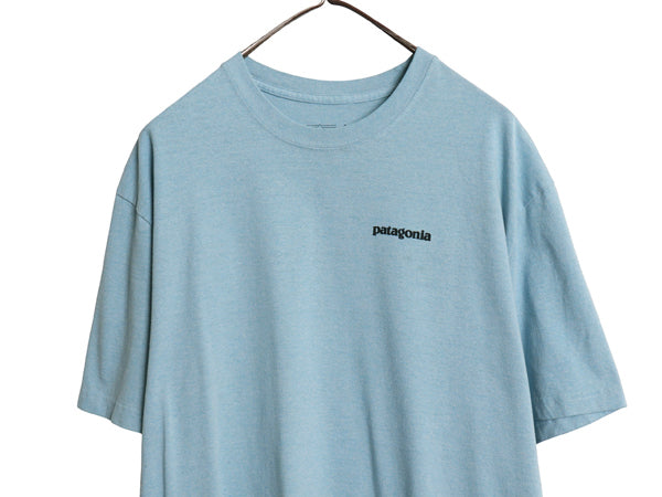 パタゴニア 両面 プリント 半袖 Tシャツ メンズ L / 19年製 アウトドア P6 ボックスロゴ バックプリント クルーネック カットソー シンプル