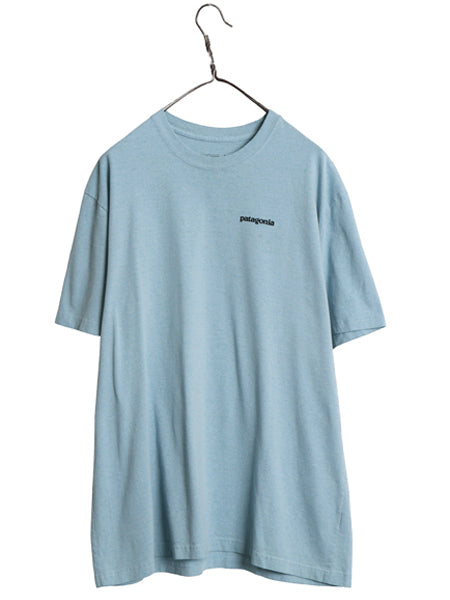 パタゴニア 両面 プリント 半袖 Tシャツ メンズ L / 19年製 アウトドア P6 ボックスロゴ バックプリント クルーネック カットソー シンプル