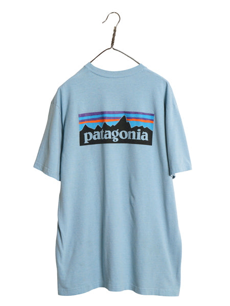 パタゴニア 両面 プリント 半袖 Tシャツ メンズ L / 19年製 アウトドア P6 ボックスロゴ バックプリント クルーネック カットソー シンプル