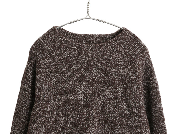 スコットランド製 フィルソン ヘリテージ 3ゲージ ウール セーター メンズ L / ローゲージ ニット シンプル きれいめ 無地 杢茶 アウトドア