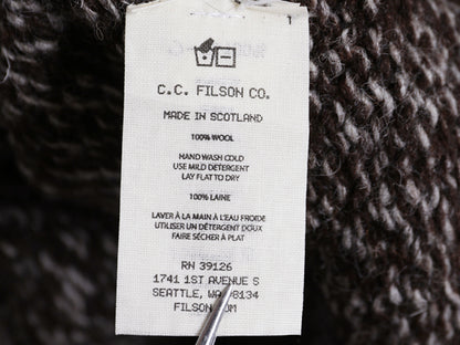 スコットランド製 フィルソン ヘリテージ 3ゲージ ウール セーター メンズ L / ローゲージ ニット シンプル きれいめ 無地 杢茶 アウトドア