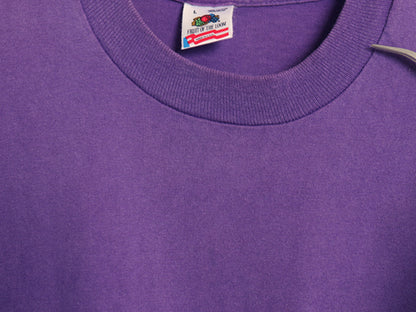 90s USA製 フルーツオブザルーム ポケット付き 無地 半袖 Tシャツ メンズ L / オールド ポケT 耳付き シングルステッチ トップス ブランク