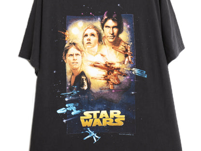90s USA製 ★ スターウォーズ イラスト プリント Tシャツ メンズ L / オールド オフィシャル ムービー 映画 シングルステッチ 黒