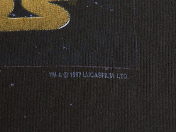 90s USA製 ★ スターウォーズ イラスト プリント Tシャツ メンズ L / オールド オフィシャル ムービー 映画 シングルステッチ 黒