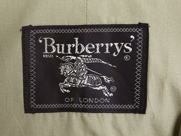 90s ★ バーバリー プローサム バルマカーン コート 38 メンズ M 程 ステンカラー スプリング コットン ポプリン 薄手 ベルト付き ベージュ