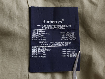 90s ★ バーバリー プローサム バルマカーン コート 38 メンズ M 程 ステンカラー スプリング コットン ポプリン 薄手 ベルト付き ベージュ