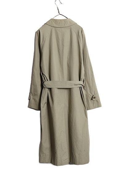 90s ★ バーバリー プローサム バルマカーン コート 38 メンズ M 程 ステンカラー スプリング コットン ポプリン 薄手 ベルト付き ベージュ