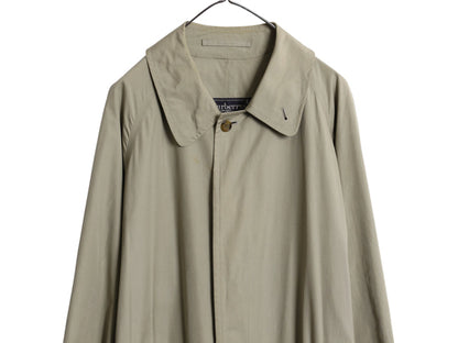 90s ★ バーバリー プローサム バルマカーン コート 38 メンズ M 程 ステンカラー スプリング コットン ポプリン 薄手 ベルト付き ベージュ