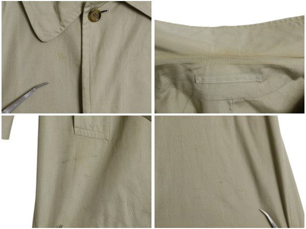 90s ★ バーバリー プローサム バルマカーン コート 38 メンズ M 程 ステンカラー スプリング コットン ポプリン 薄手 ベルト付き ベージュ