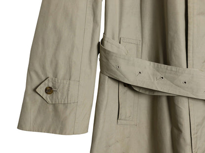 90s ★ バーバリー プローサム バルマカーン コート 38 メンズ M 程 ステンカラー スプリング コットン ポプリン 薄手 ベルト付き ベージュ