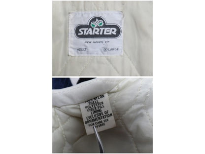 80s スターター ナイロン サテン スタジャン メンズ XL ヴィンテージ 中綿 キルティング ライナー ブルゾン ジャンパー 大きいサイズ  企業