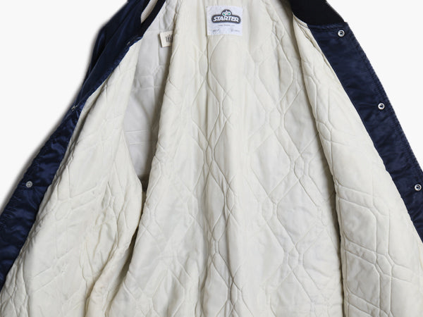 80s スターター ナイロン サテン スタジャン メンズ XL ヴィンテージ 中綿 キルティング ライナー ブルゾン ジャンパー 大きいサイズ  企業