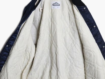 80s スターター ナイロン サテン スタジャン メンズ XL ヴィンテージ 中綿 キルティング ライナー ブルゾン ジャンパー 大きいサイズ  企業