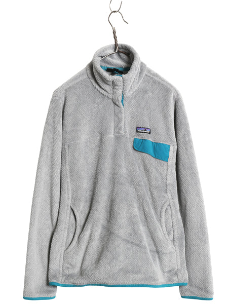 パタゴニア リツール スナップT プルオーバー ジャケット レディース L 古着 17年製 フリース アウトドア ブルゾン ハイネック シンプル 灰