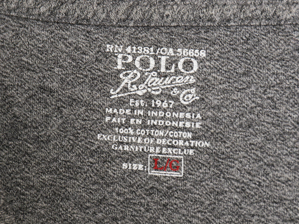 ポロ ラルフローレン ポケット付き 長袖 Tシャツ メンズ L ロンT ポケT ワンポイント ポニー ロングスリーブ カットソー シングルステッチ