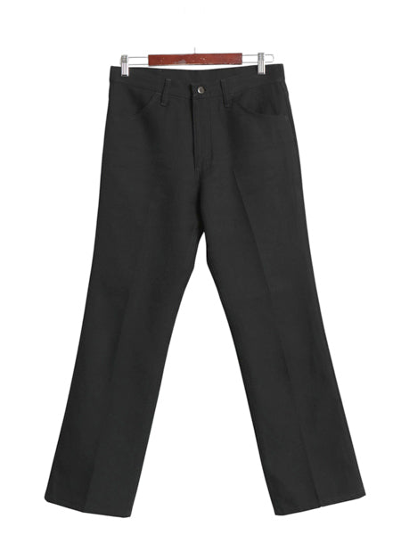ラングラー ランチャー パンツ メンズ 32 30 / スラックス ブーツカット フレア ドレス ジーンズ ノータック ボトムス シワになりにくい 黒