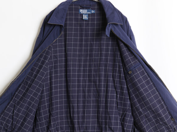 90s ポロ ラルフローレン スイングトップ ジャケット メンズ XL / オールド スムース 素材 フルジップ チェック ライナー付き 大きいサイズ
