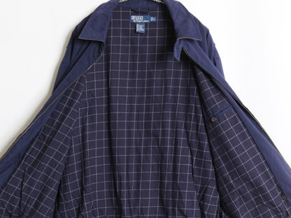 90s ポロ ラルフローレン スイングトップ ジャケット メンズ XL / オールド スムース 素材 フルジップ チェック ライナー付き 大きいサイズ