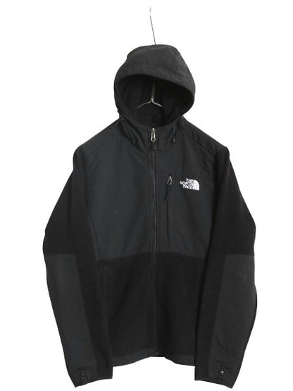 ノースフェイス フード付き デナリ ジャケット レディース S / アウトドア フリース ナイロン パーカー ジャンパー フルジップ ブルゾン 黒