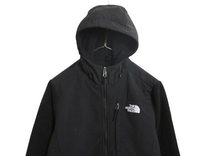 ノースフェイス フード付き デナリ ジャケット レディース S / アウトドア フリース ナイロン パーカー ジャンパー フルジップ ブルゾン 黒