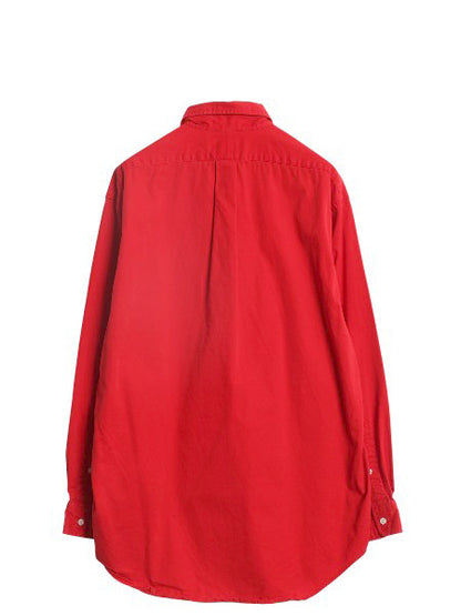 90s ラルフローレン 長袖 ボタンダウン シャツ メンズ M オールド ポロ 長袖シャツ ワンポイント コットン ワイシャツ カジュアル シンプル