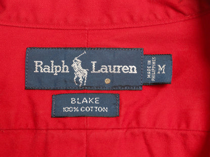 90s ラルフローレン 長袖 ボタンダウン シャツ メンズ M オールド ポロ 長袖シャツ ワンポイント コットン ワイシャツ カジュアル シンプル