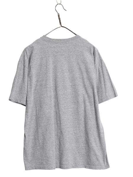 90s USA製 ナイキ メッセージ プリント Tシャツ メンズ L / オールド 初期 銀タグ 当時物 スウッシュ シングルステッチ アート イラスト 灰
