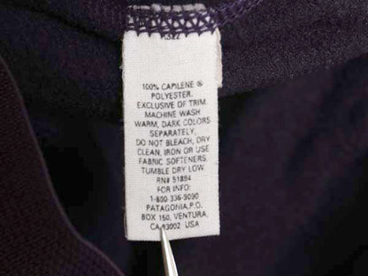 90s USA製 パタゴニア キャプリーン フリース パンツ メンズ レディース L 古着 オールド 96年製 アンダーウェア インナー アウトドア 紫