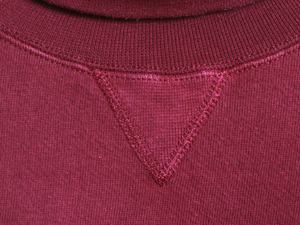 90s USA製 ラッセル 無地 タートルネック スウェット メンズ レディース М / 古着 オールド トレーナー 前V 裏起毛 ヘビーウェイト エンジ