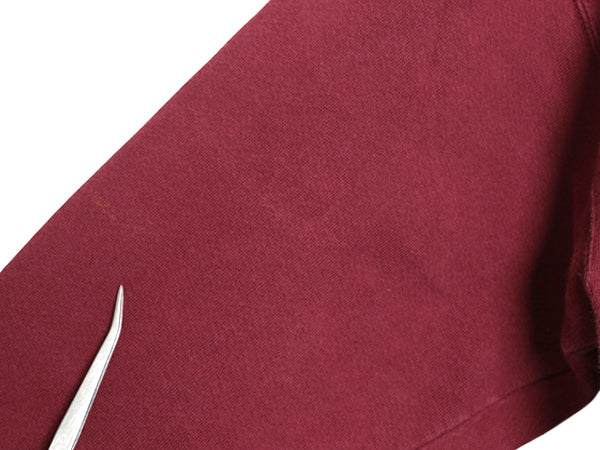 90s USA製 ラッセル 無地 タートルネック スウェット メンズ レディース М / 古着 オールド トレーナー 前V 裏起毛 ヘビーウェイト エンジ