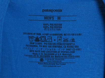 パタゴニア ポラライズド 長袖 Tシャツ メンズ M 13年製 古着 アウトドア ロンT ロングスリーブ ロゴ プリント トップス カットソー ブルー