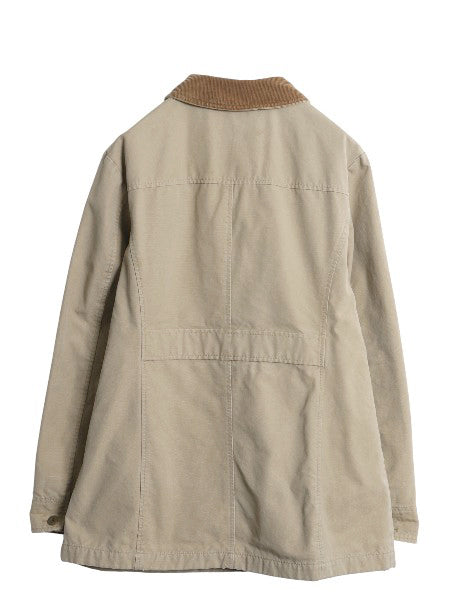  00s エルエルビーン ハンティング ジャケット レディース M 古着 オールド カバーオール ハーフ コート フランネル チェック ライナー付き