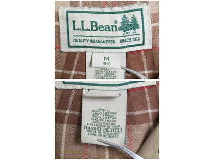  00s エルエルビーン ハンティング ジャケット レディース M 古着 オールド カバーオール ハーフ コート フランネル チェック ライナー付き