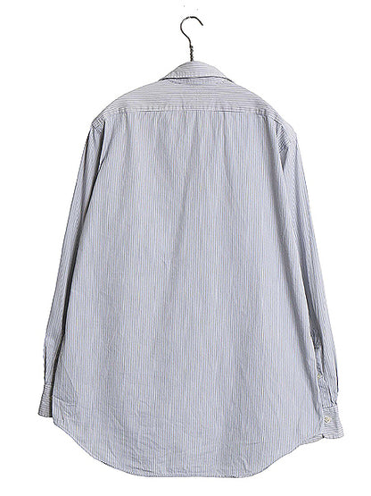 00s ポロ ラルフローレン ストライプ 長袖 シャツ メンズ M 程 オールド コットン ワイシャツ ポケット付き きれいめ カジュアル ビジネス