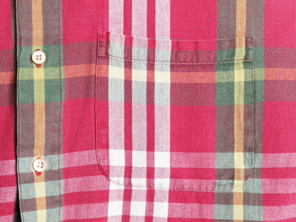 90s バナナリパブリック チェック ヘビー フランネル シャツ メンズ L 古着 90年代 オールド BANANA REPUBLIC 長袖シャツ ネルシャツ 厚手
