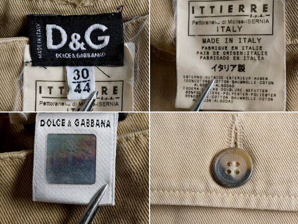 イタリア製 ドルチェ&ガッバーナ コットン スカート レディース L / 古着 ミディ丈 ひざ丈 ショート丈 タイト Aライン DOLCE＆GABBANA 高級
